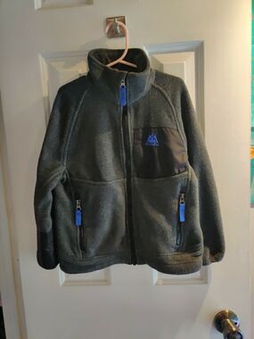 SNOZU Boys Fleece Jacket Size XS 5/6 Gray